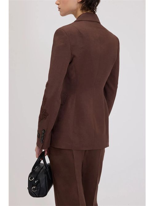 Double-breasted jacket with embroidery ERMANNO FIRENZE | D48EI011E32MFB2400725